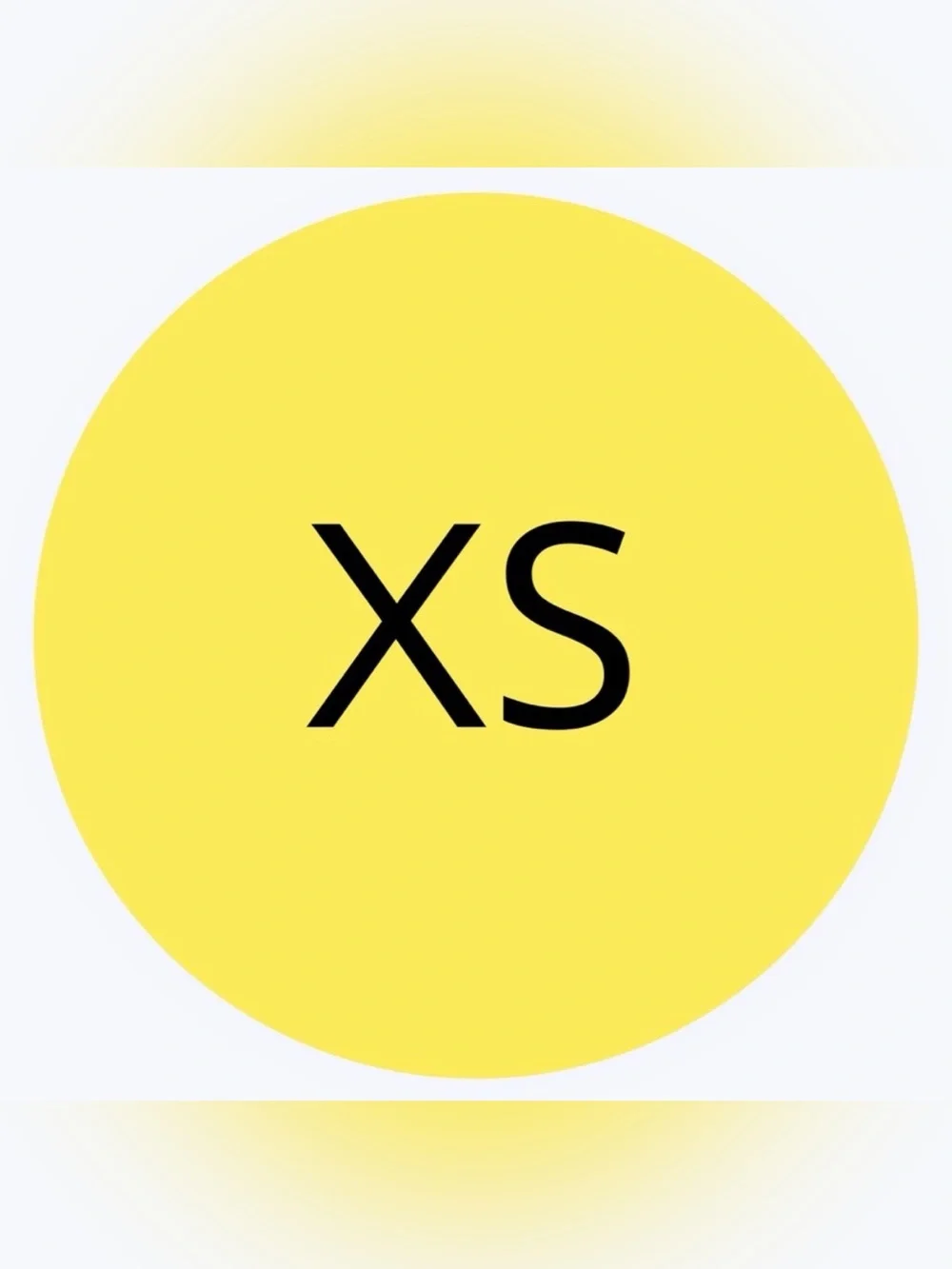 50 SHIPPING STICKERS - 2” ROUND - SIZE SMALL “XS” - CLOTHING LABELS - YELLOW